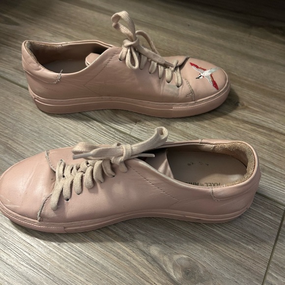 Axel Arigato 90 Bird Embroidery Sneakers Pale Pink Eu 39 / US 8.5 - Picture 4 of 7